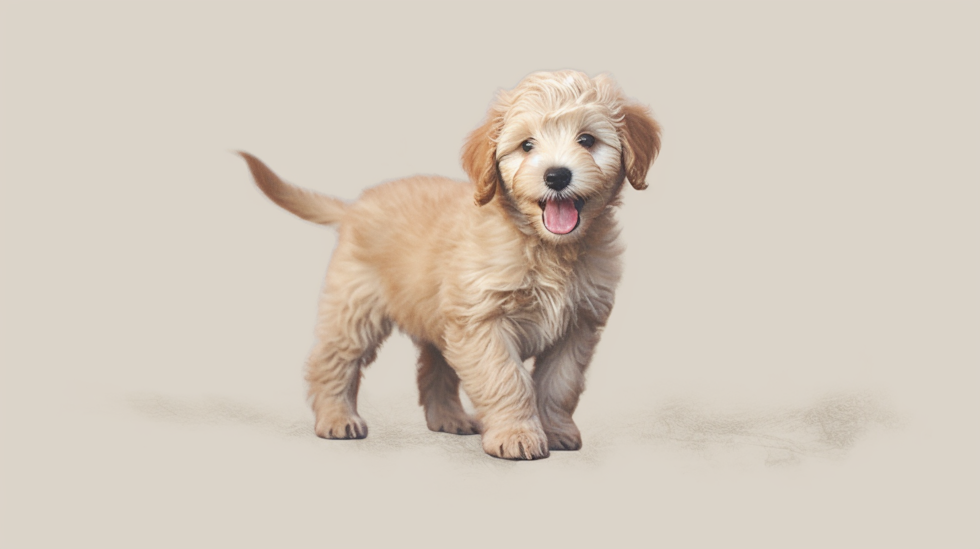 Mini Labradoodle Being Cute